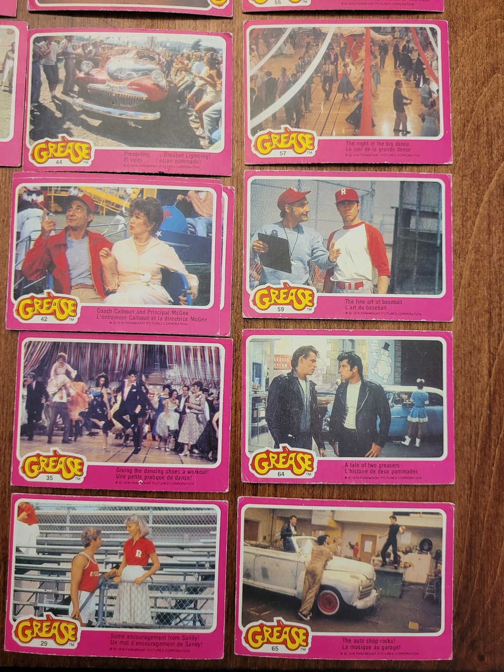 Pink Grease Collectible Trading Cards Set - Pink